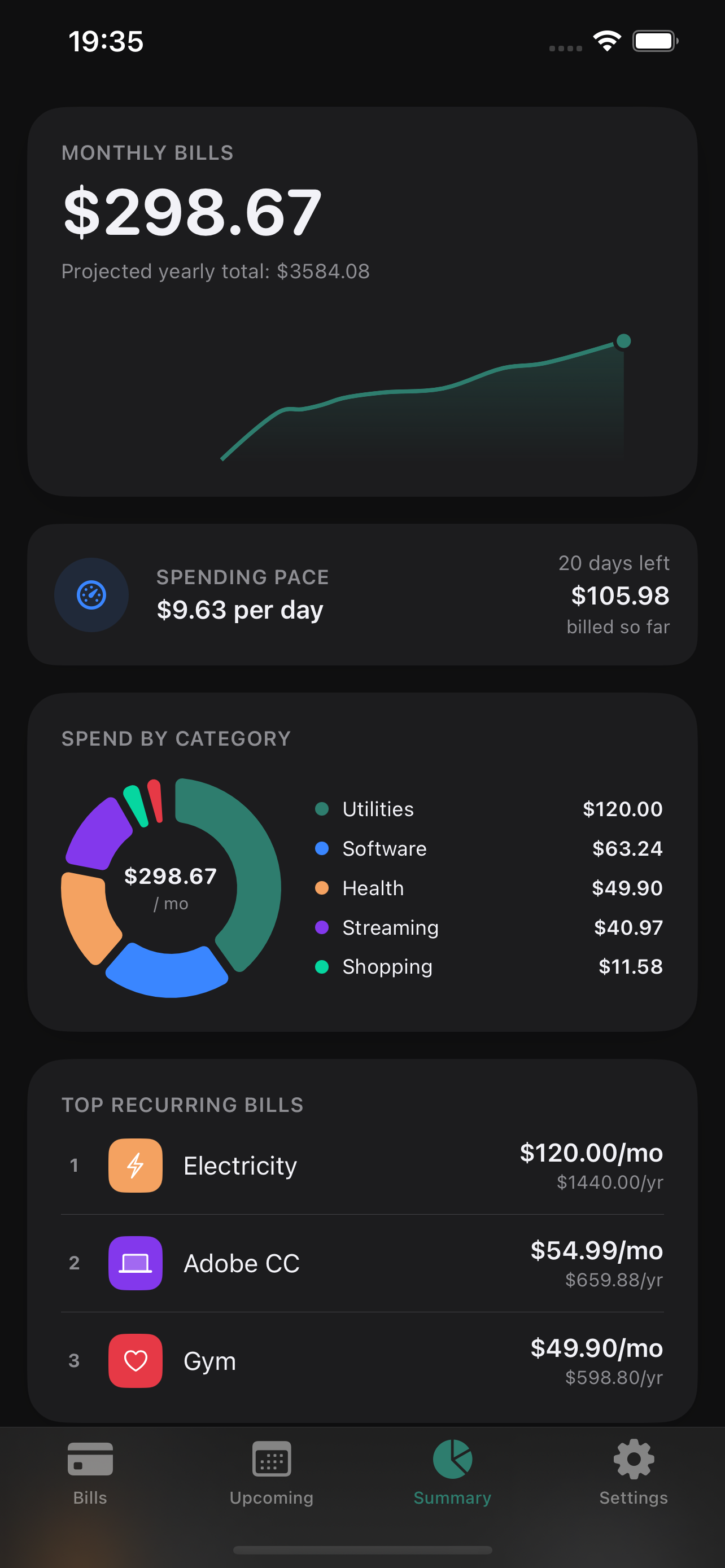 BillTracker: Subscriptions
