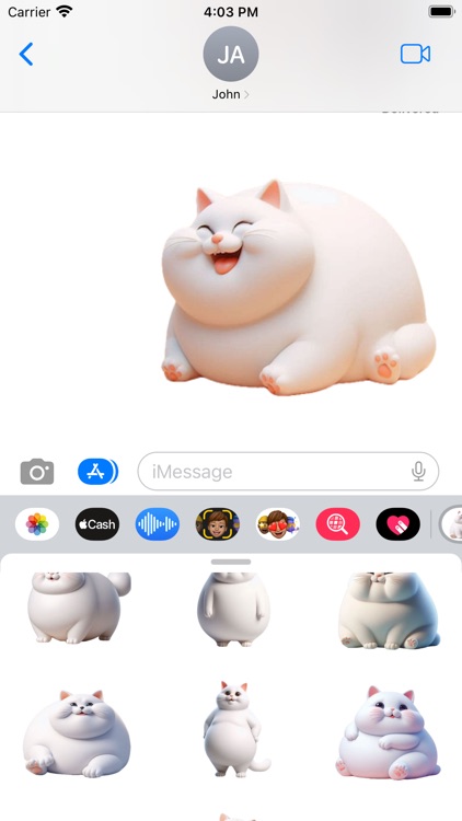 Fat White Cat Stickers screenshot-5