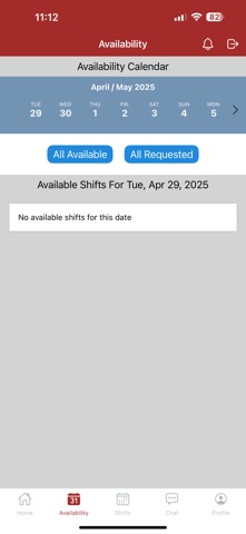 PTOC Scheduling iPhone screenshot