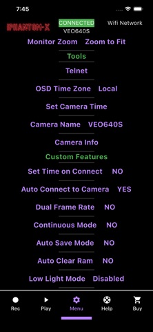 iPhantom X iPhone screenshot