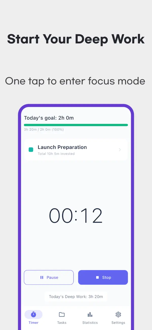 #1. Deep Focus - Deep Work Timer (iOS) Podle: Seulki Eom