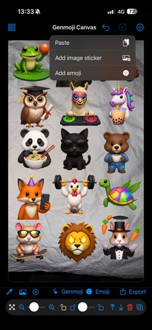 Genmoji Studio Canvas - Custom screenshot