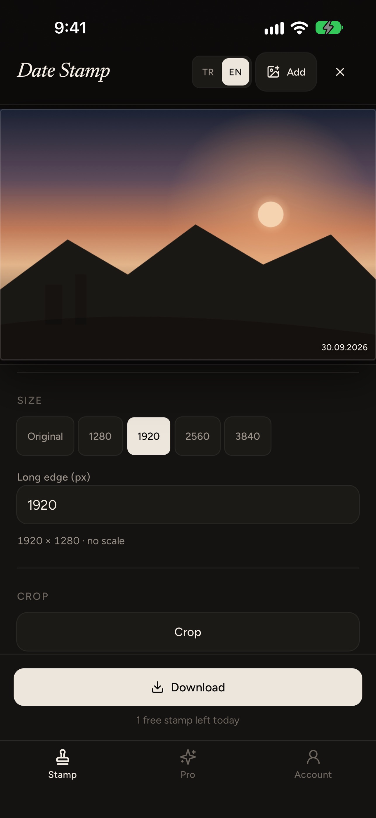 Screenshot 2 of Date Stamp: Crop, Resize Image