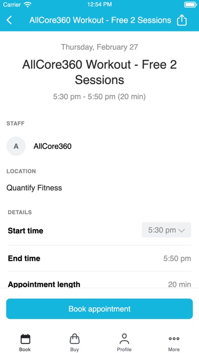 Quantify Fitness Screenshot