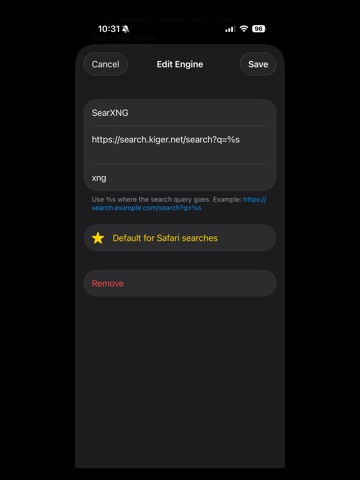 Search+ for Safari iPad screenshot