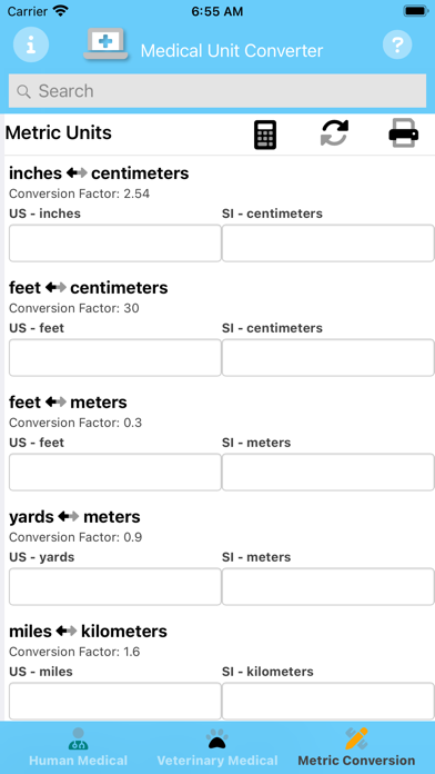 Medical Unit Converter Screenshot