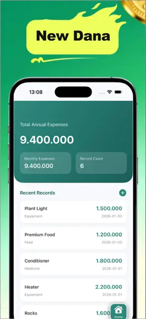 New Dana - Aqua Finance Diary iPhone screenshot 1