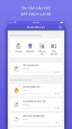 250 Câu Hỏi Ôn Bằng Lái Xe Máy iPhone image 3