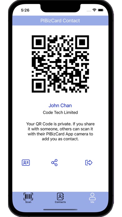PIBizCard Screenshot