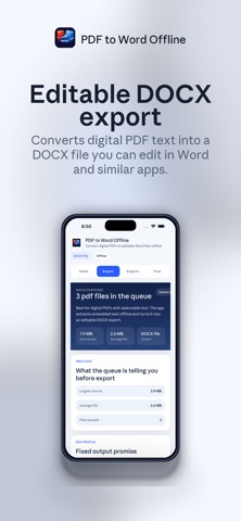 PDF to Word Offline iPhone screenshot