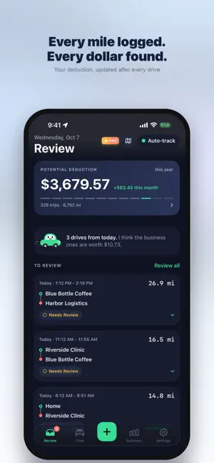 MileTracker:AI Mileage Logbook screenshot 1