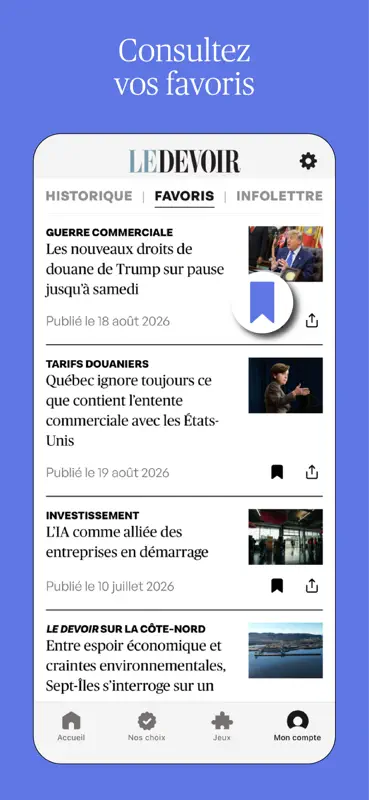 Le Devoir pour iPhone screenshot 2 of 4
