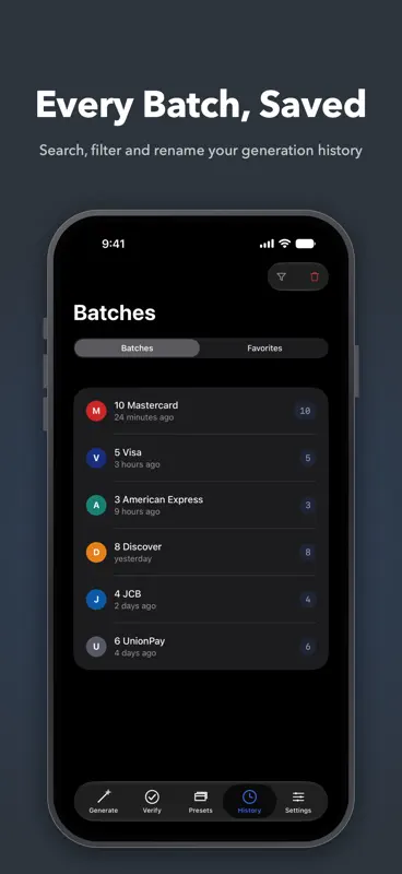 Credit Card Generator: Test screenshot 7 of 10