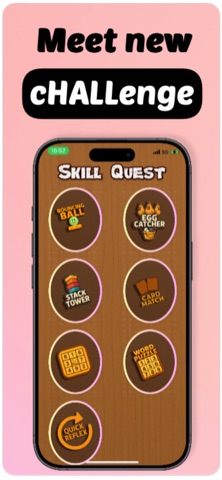 Skill Quest: Mini Game Key iPhone screenshot