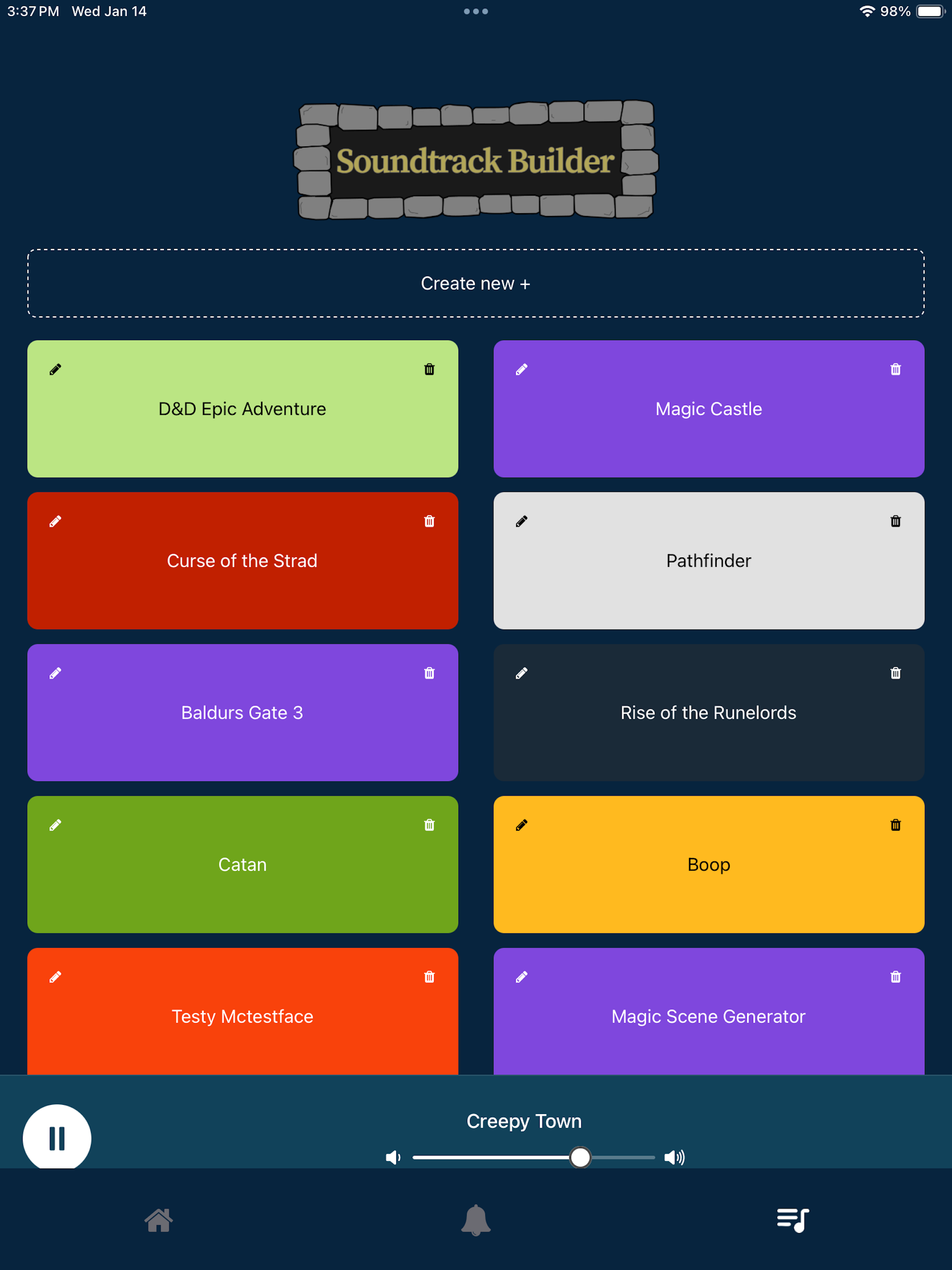 Tabletop Tunes - RPG Music App