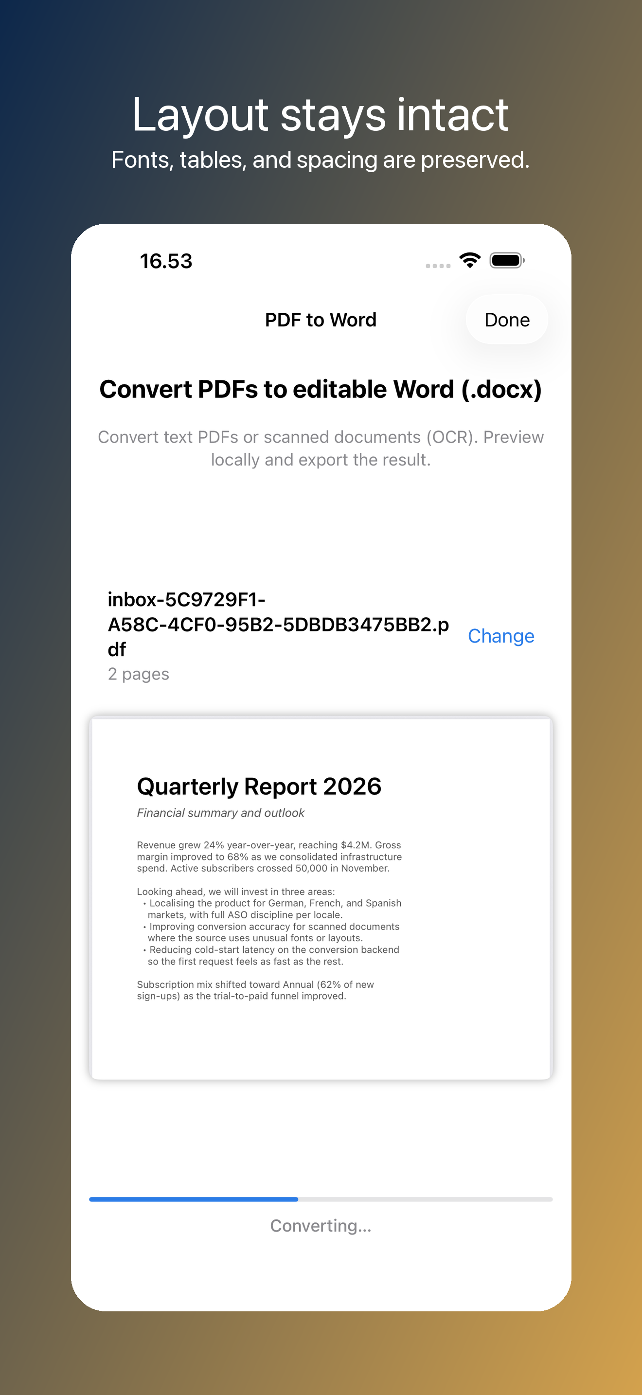 PDF to Word: Converter & OCR screenshot 8