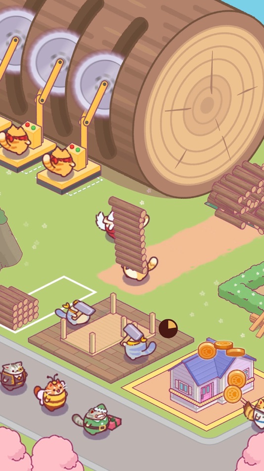 #3. Idle Lumbercat - Wood Games (iOS) 来自: treeplla Inc.