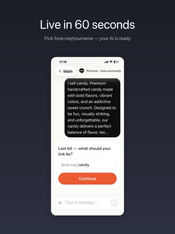 Fone - Link in Bio AI Agent iPad screenshot