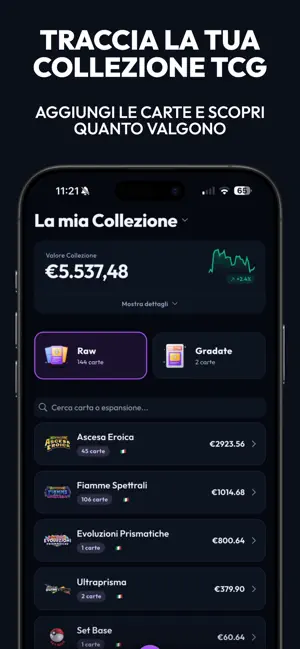 Pullaxy: Collezione Carte TCG iPhone screenshot 1