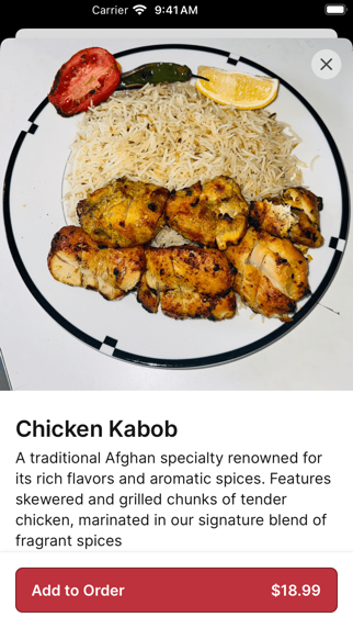 AFGHAN KABOB HOUSE iPhone screenshot 4 - Food & Drink app