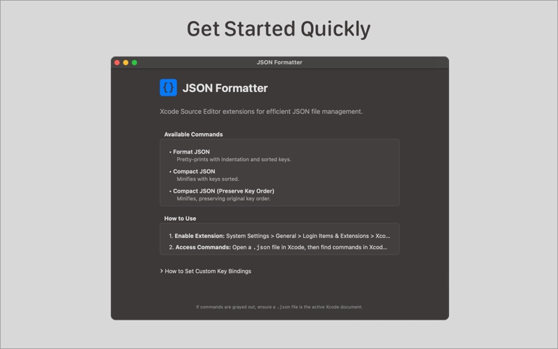 JSON Formatter for Xcode app screenshot