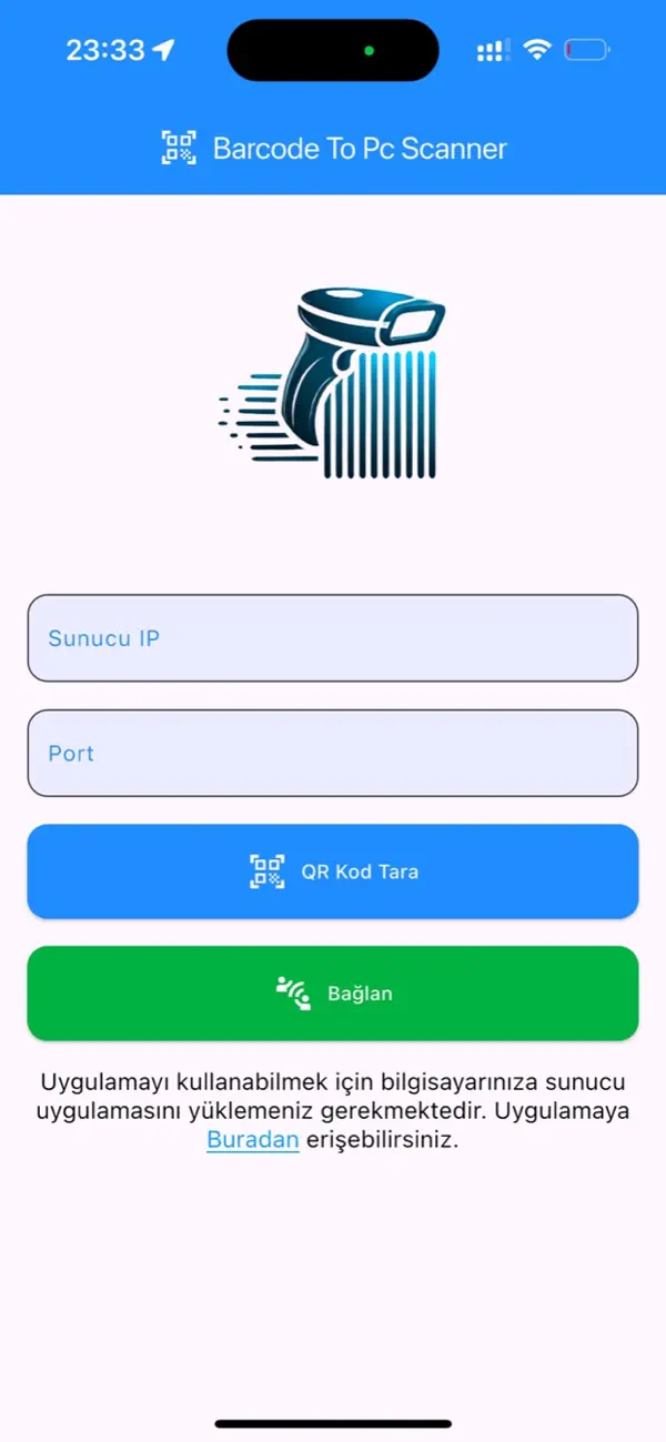 Screenshot #1 pour Barcode To Pc Scanner