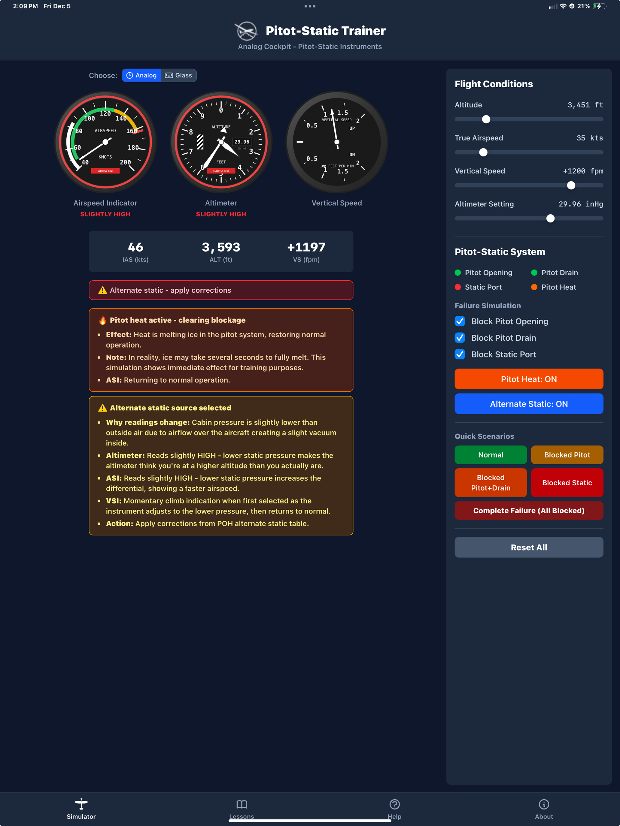 Pitot-Static Trainer screenshot 7