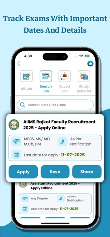 Naukri Alert: Govt Job App iPhone screenshot