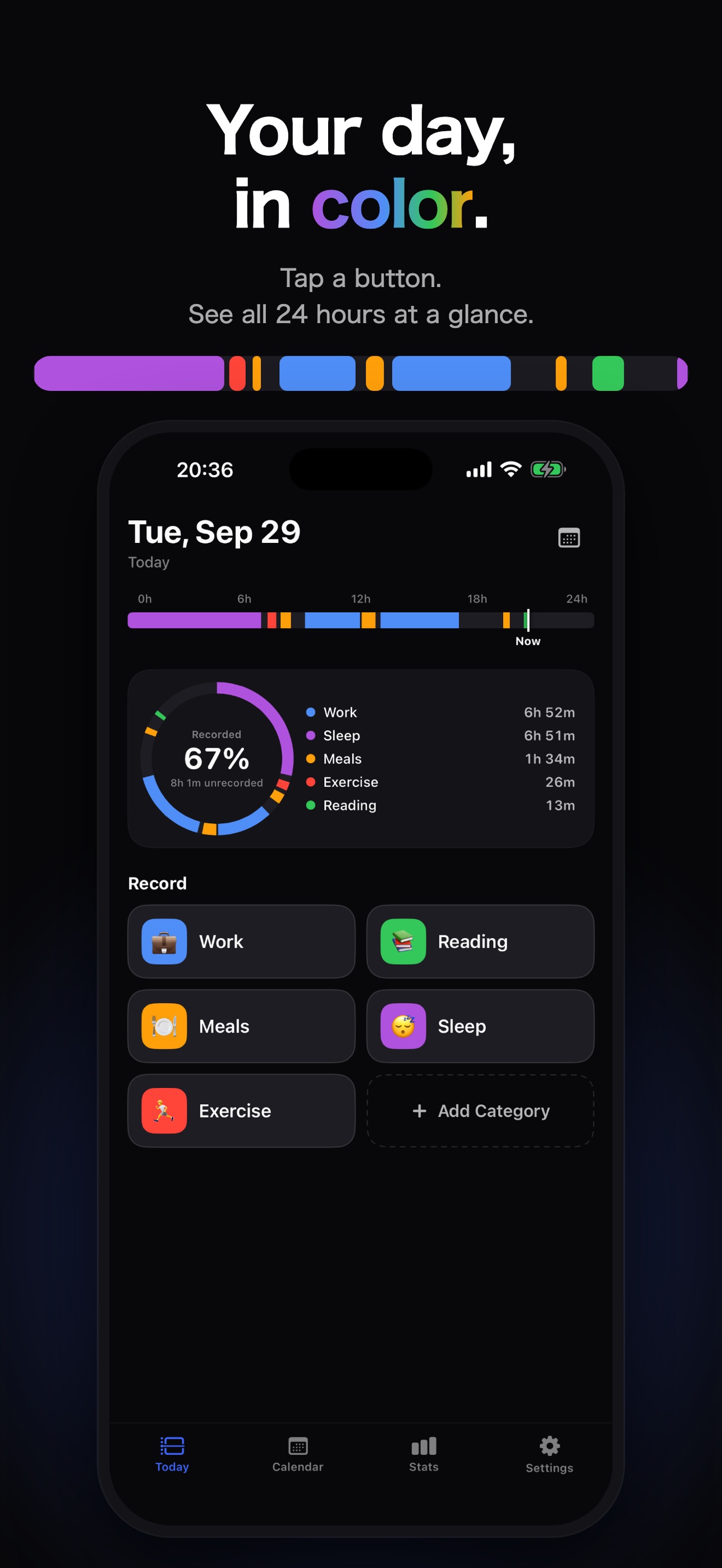 Screenshot 1 of DaySlice – Time Tracker