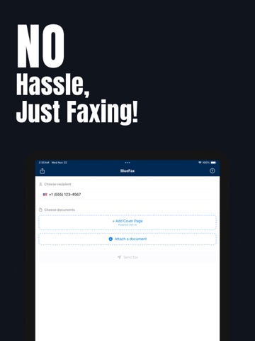 FireFax: send and receive fax iPad screenshot