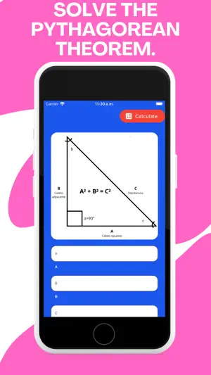 Pythagorean theorem App screenshot 1