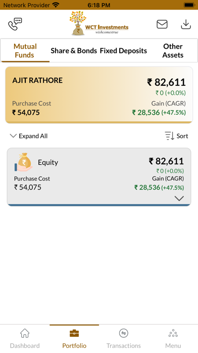 WCT Investments Screenshot