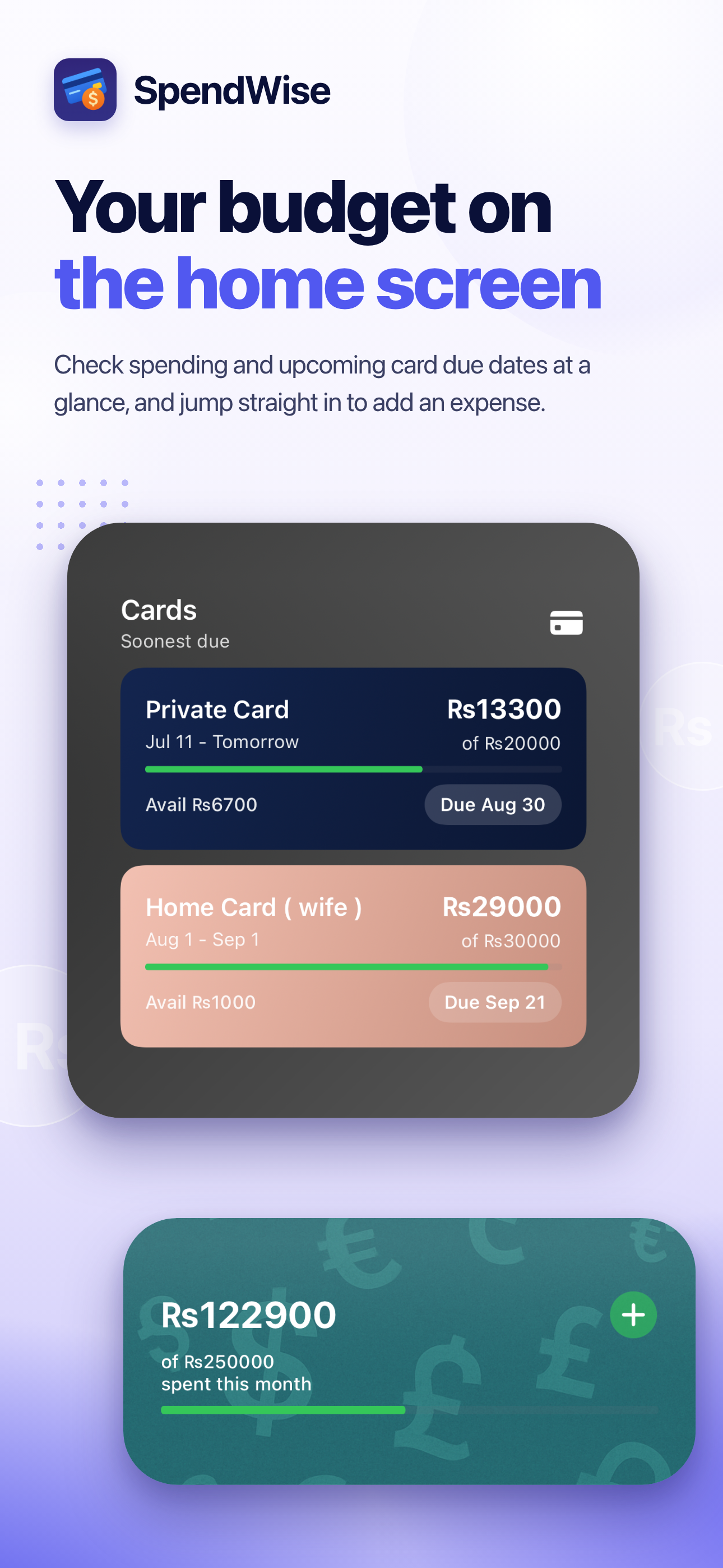 SpendWise: Budgets & Cards screenshot 6