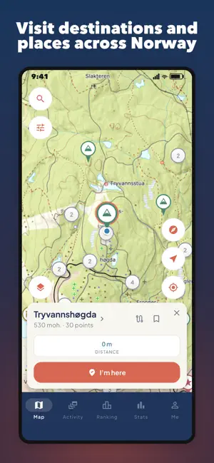 Turfangst: Norway Hiking Map screenshot 1