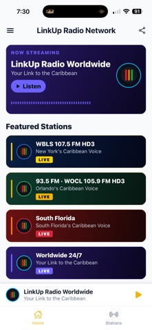 LinkUp Radio Network iPhone screenshot