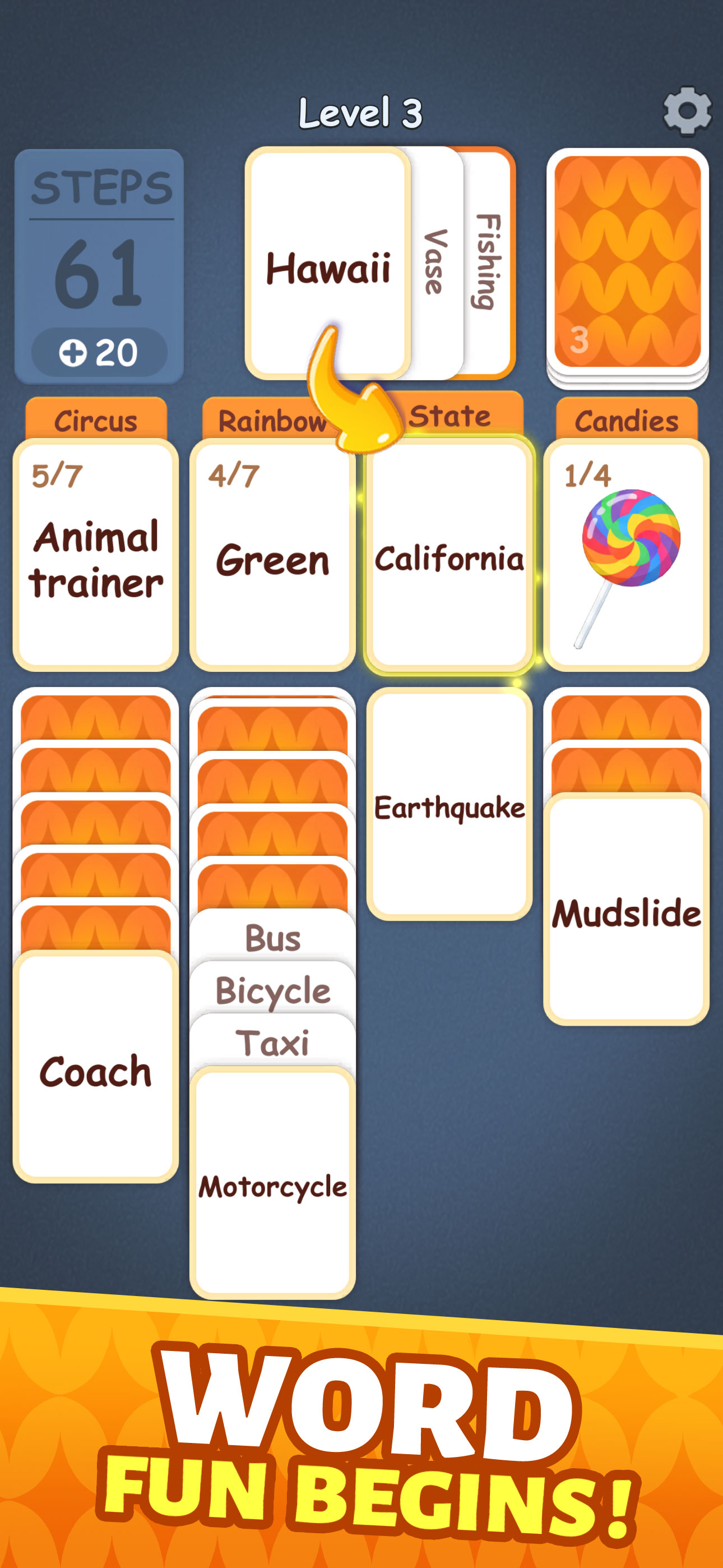 Associate Words -Solitaire Fun