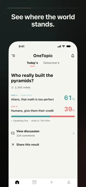 OneTopic: The Daily Question screenshot 2