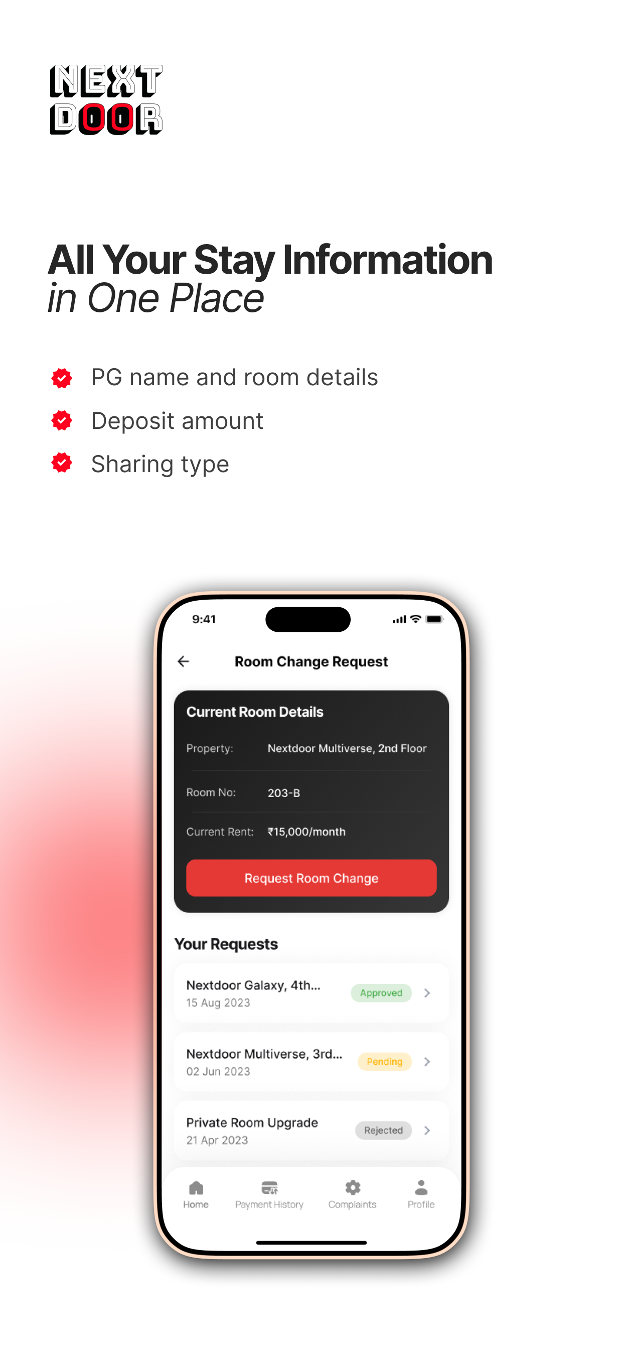 NEXTDOOR - Tenant app