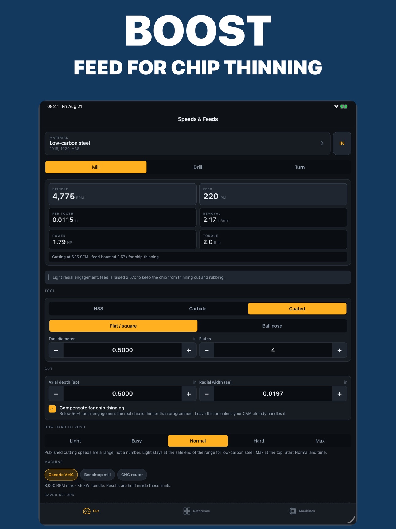 Screenshot 8 of Feedrate: CNC Speeds & Feeds