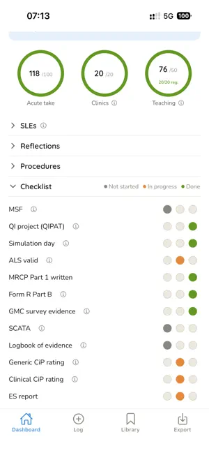 ARCP Aid screenshot 2