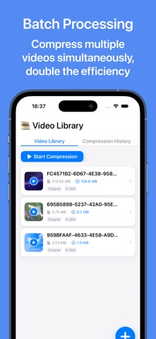 Video Compress - Supports HEVC iPhone screenshot