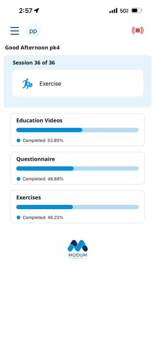 Modum Health User App Screenshot 1 of 4