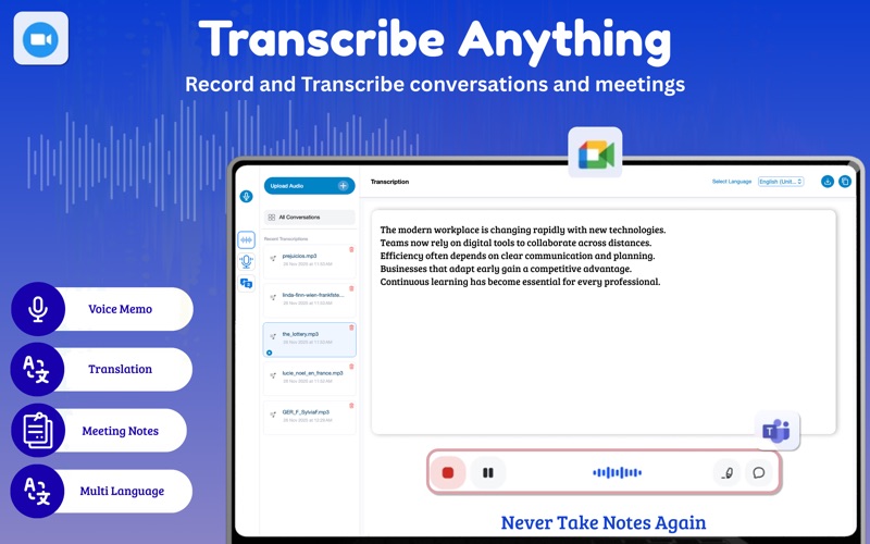 TranscribeX-Speech To Text screenshot