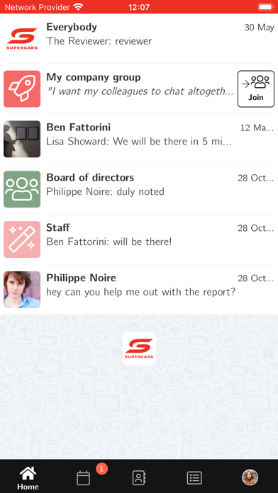Supercars Teams App Screenshot