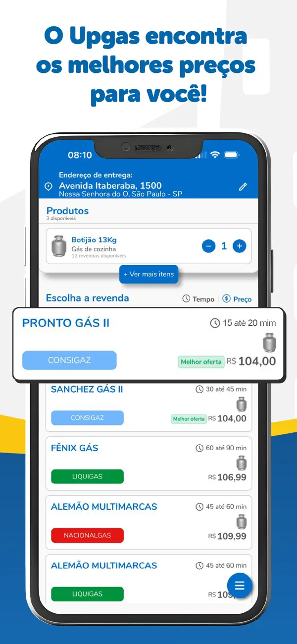 Screenshot #2 pour Upgas - Seu gás mais rápido