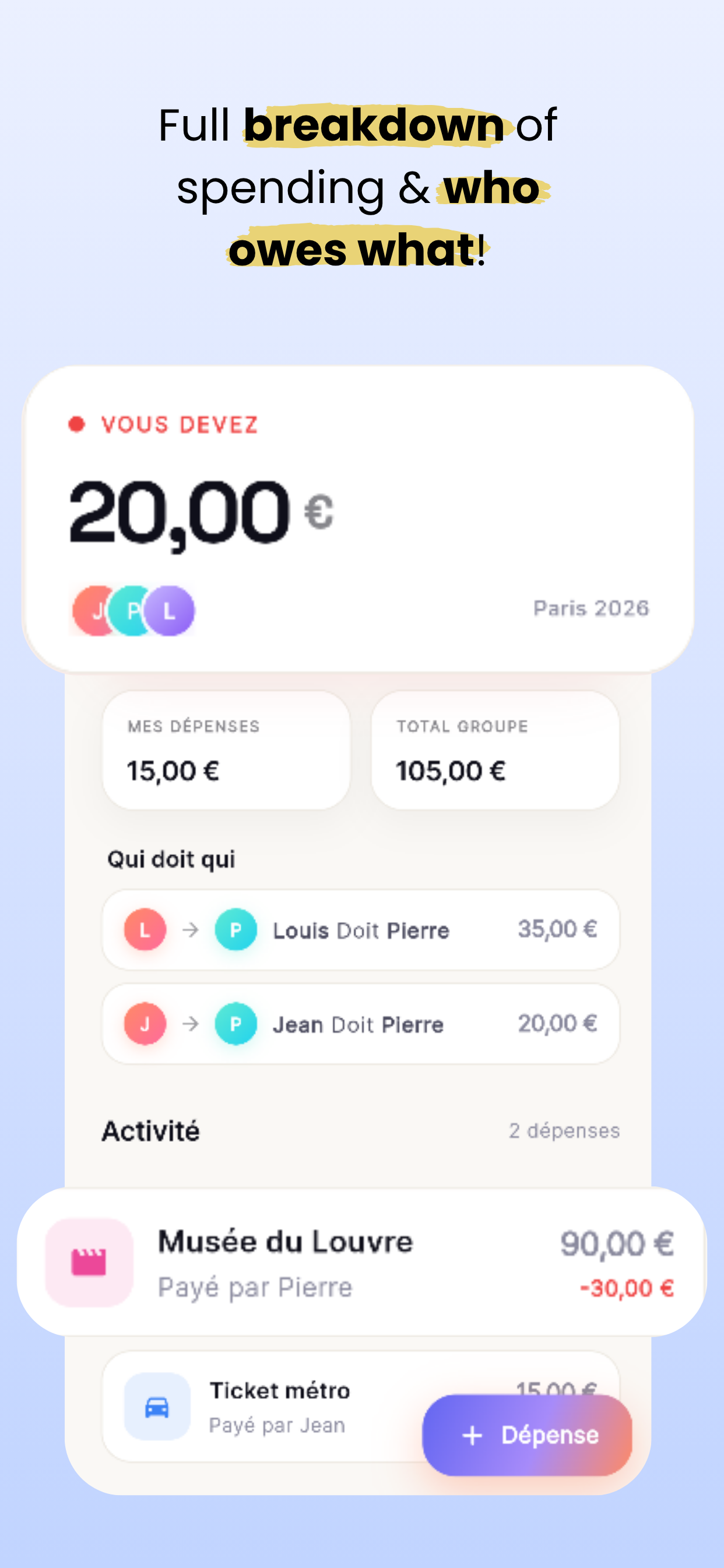 Amigo: Split group expenses