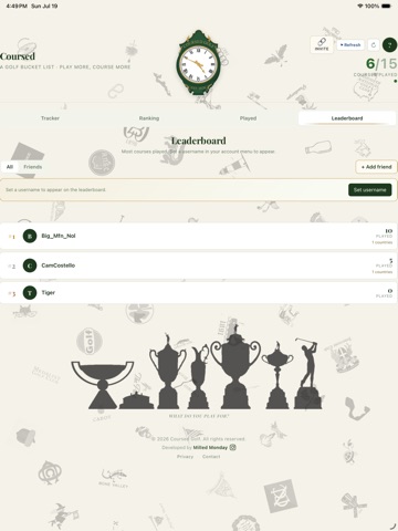 Coursed Golf iPad screenshot