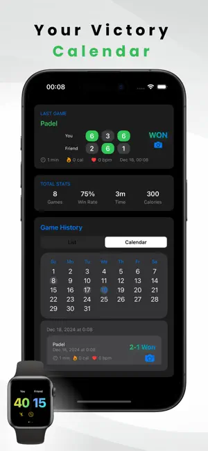 T-Score Tracker: Tennis Watch screenshot 2