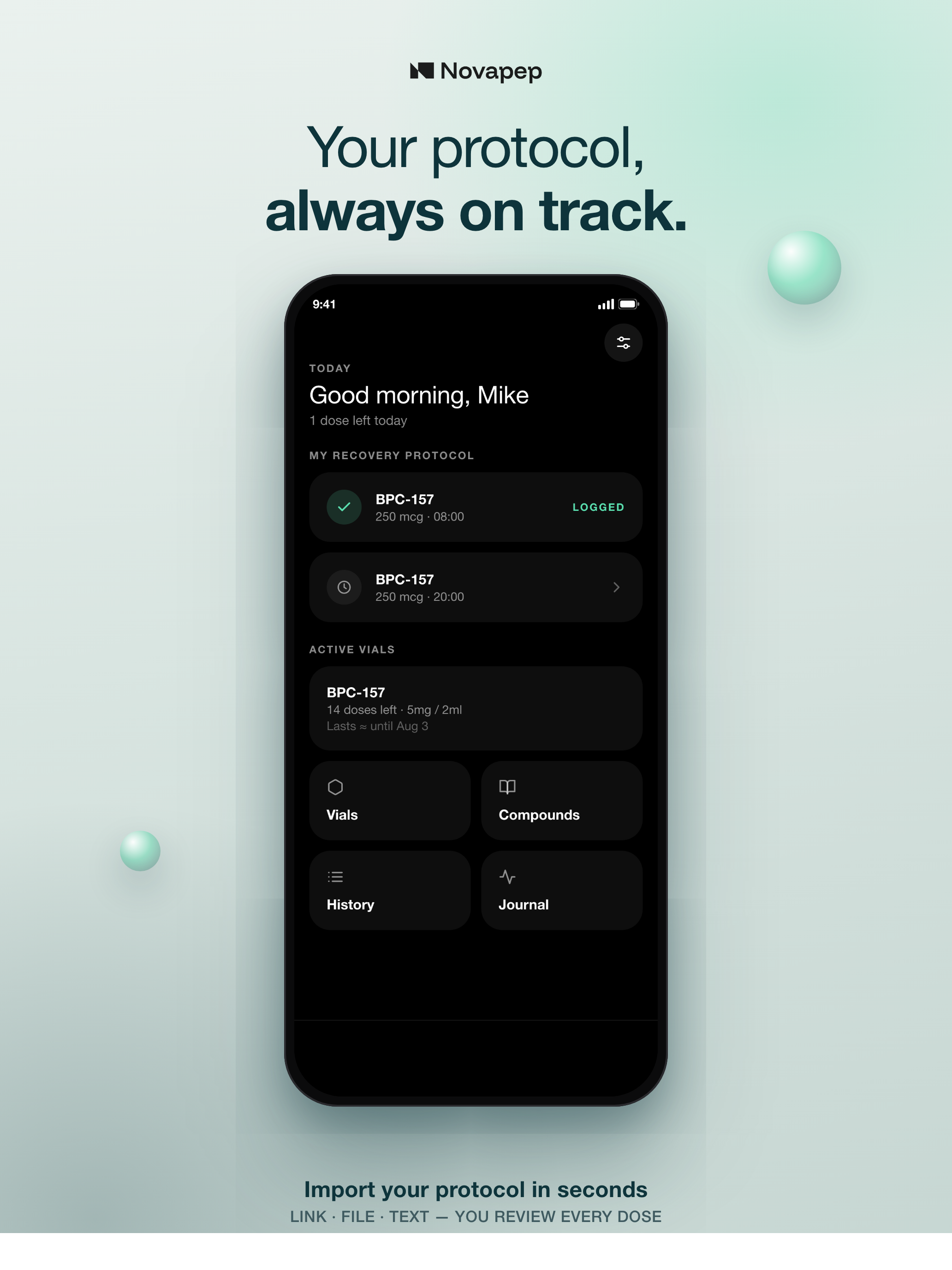 Novapep - Peptide Tracker screenshot 8
