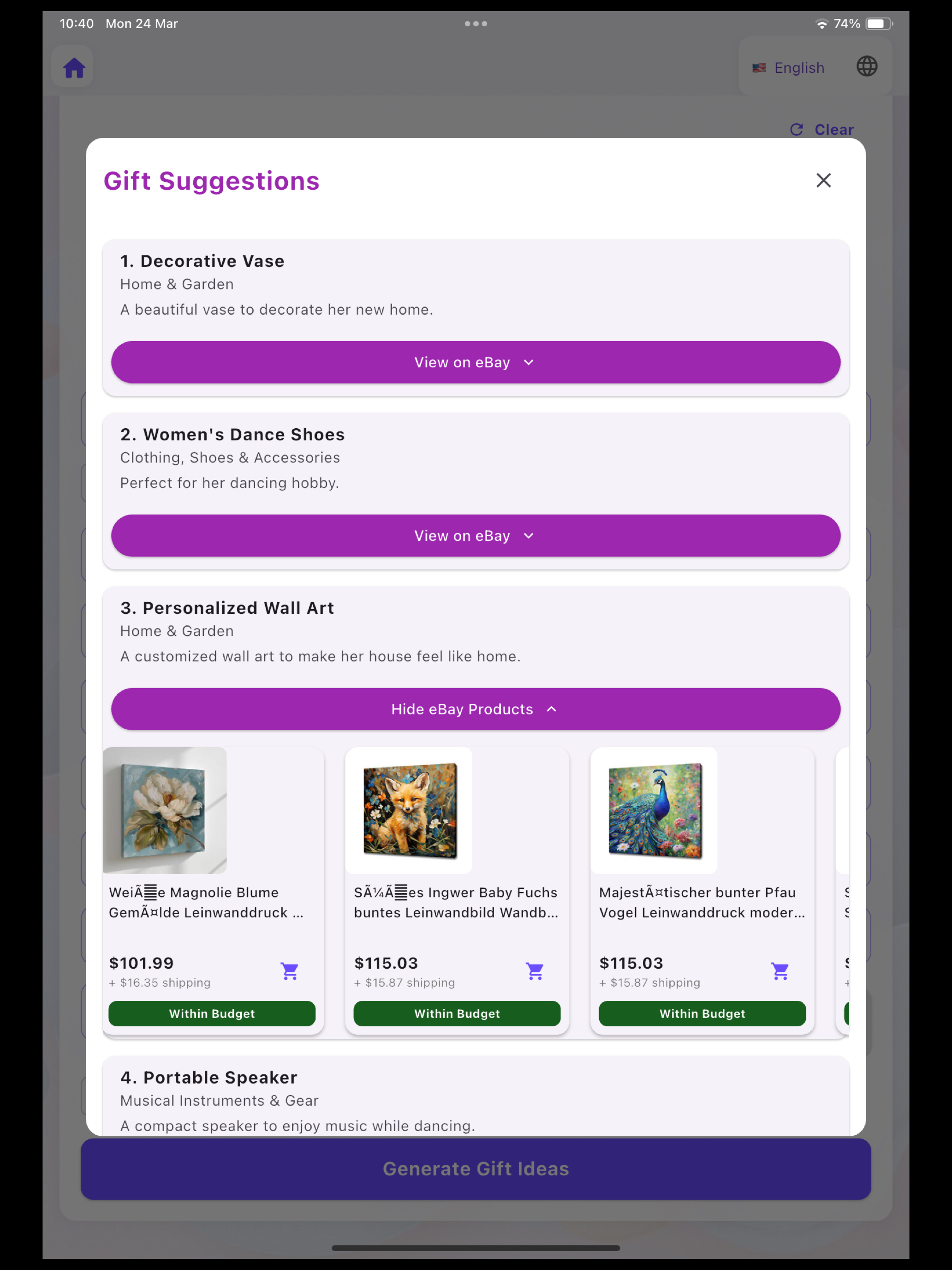 Gift Shopping AI